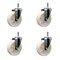 Service Caster 5 Nylon Wheel Swivel 7/16'' Grip Ring Stem Caster Set, 4PK SCC-GR20S514-NYS-716138-4 - alternate 1